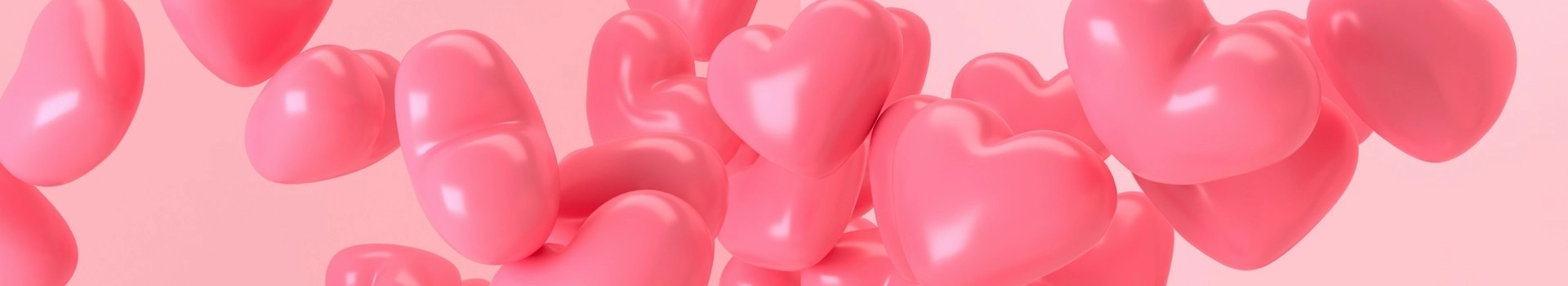 balony różowe serca