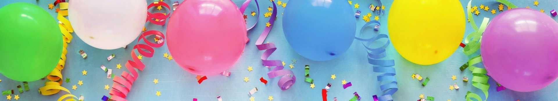 kolorowe balony, konfetti